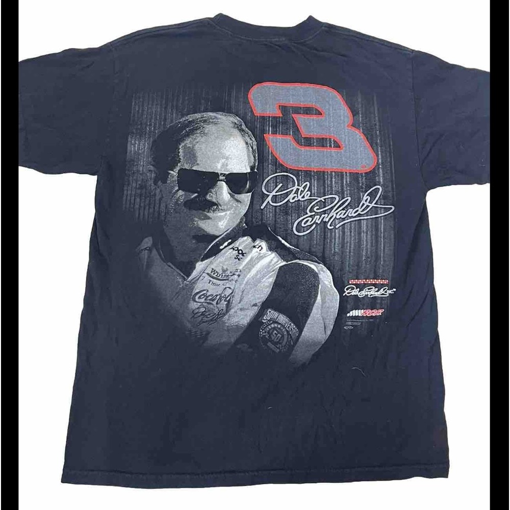 2010 NASCAR Dale Earnhardt Double Sided Graphic Hall of Fame T Shirt Size medium